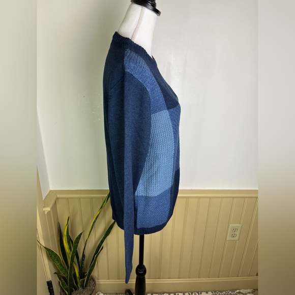 U.S. Polo Assn. Navy Patchwork Cotton Blend Sweater NWT Size Small - Picture 8 of 12